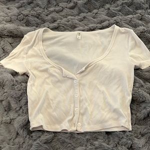 Sunday best white button up top